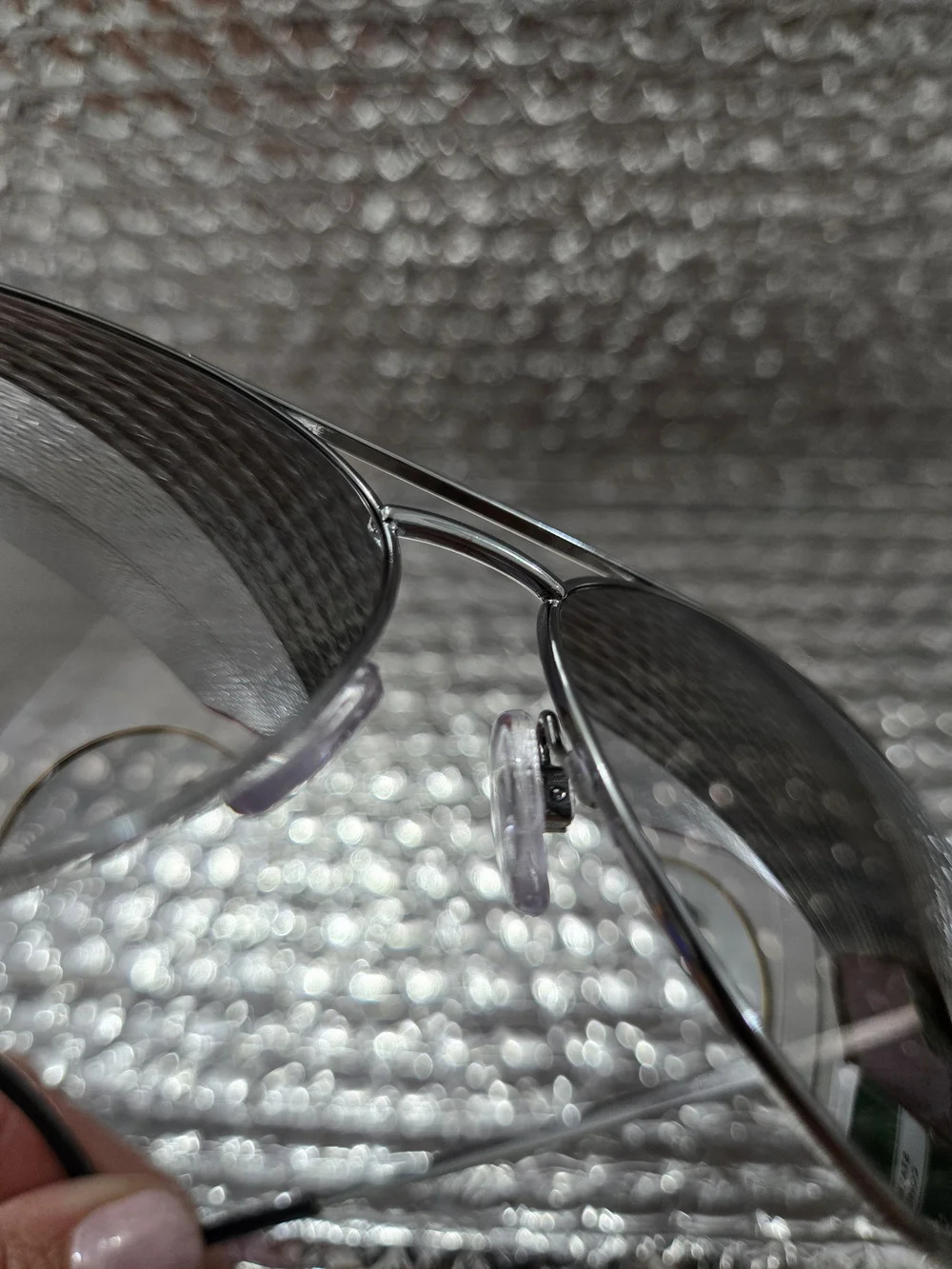 Aviator Sunglasses - Silver Frame with Shiny Lenses
